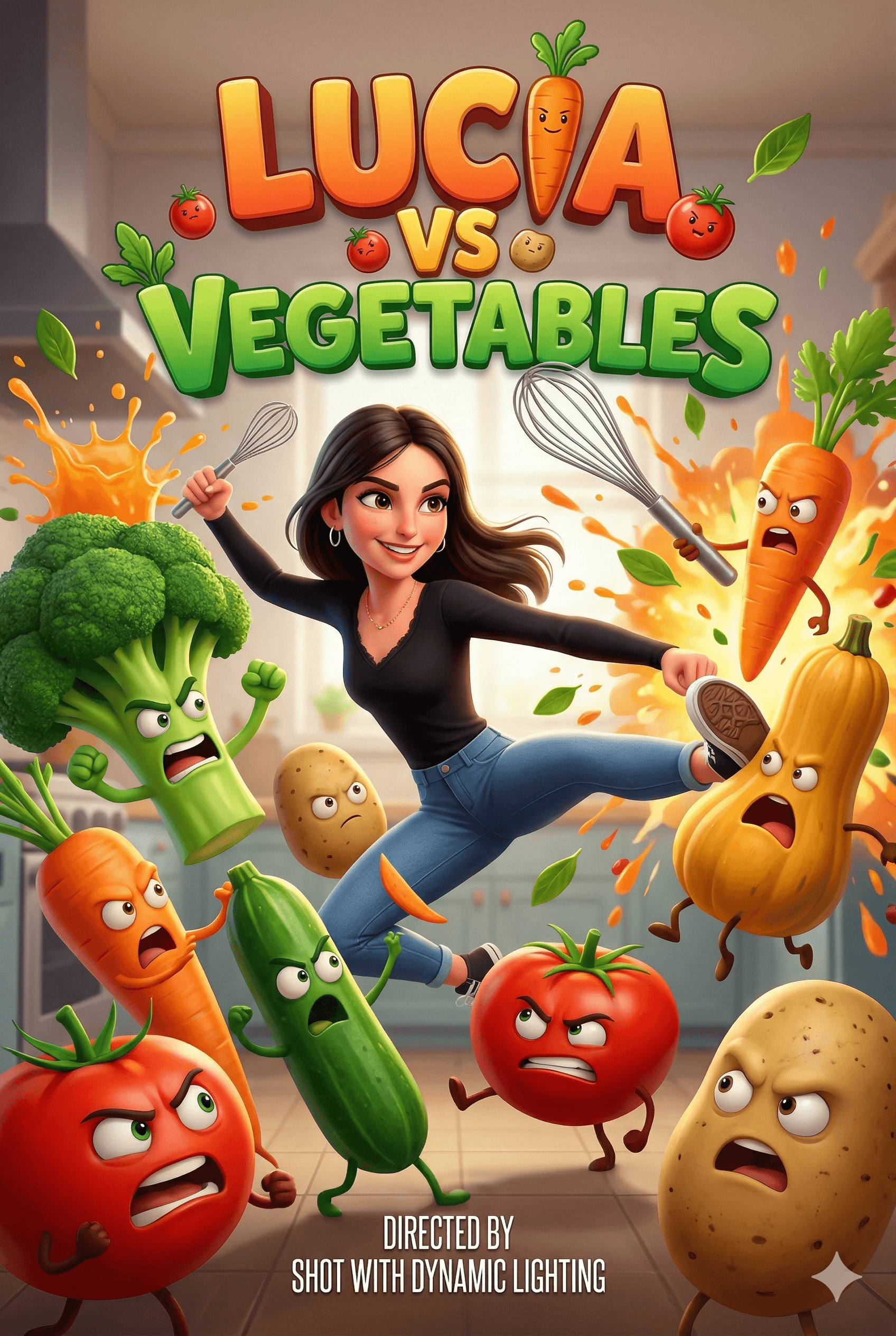 Lucía vs Vegetables
